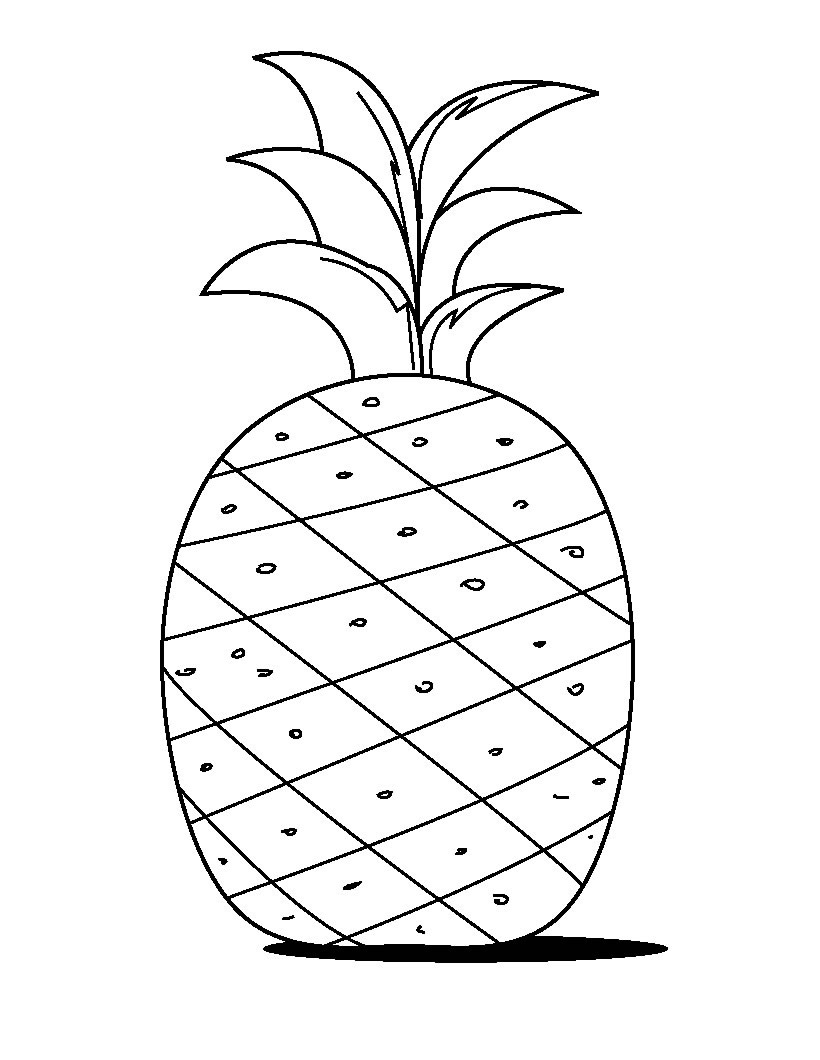 Download Free Printable Pineapple Coloring Pages For Kids