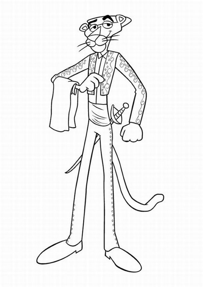 Free Pink Panther Coloring Pages for Kids