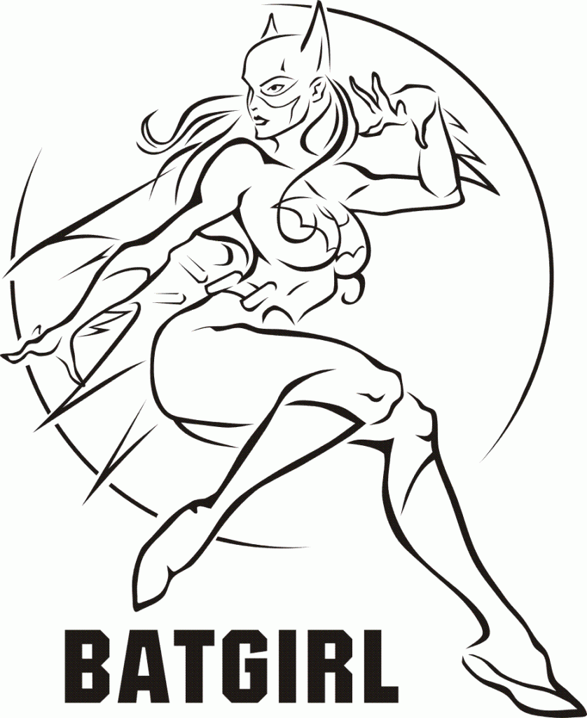 Printable Batgirl Coloring Pages