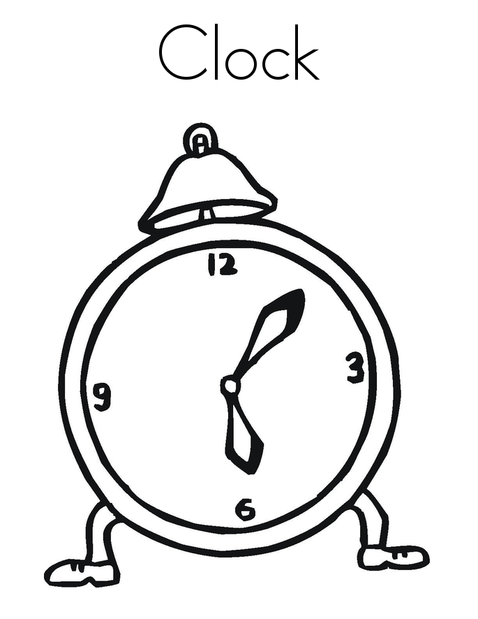 Printable Clock Coloring Pages