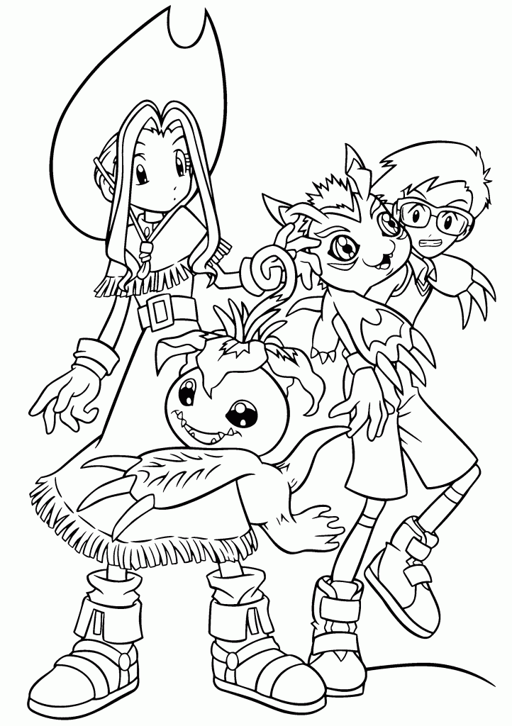 Printable Digimon Coloring Pages For Kids