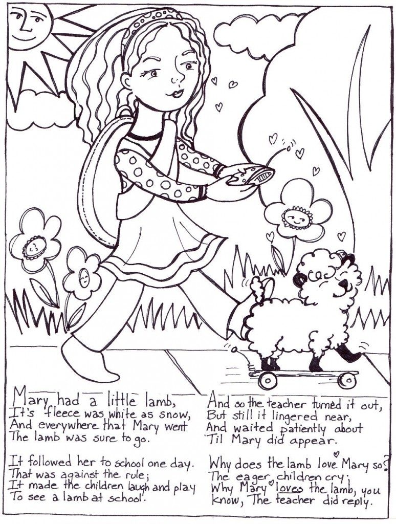 Printable Nursery Rhymes Coloring Pages