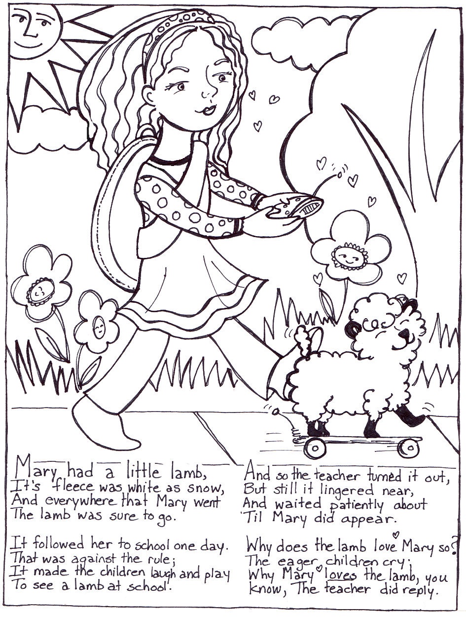 Download Free Printable Nursery Rhymes Coloring Pages For Kids