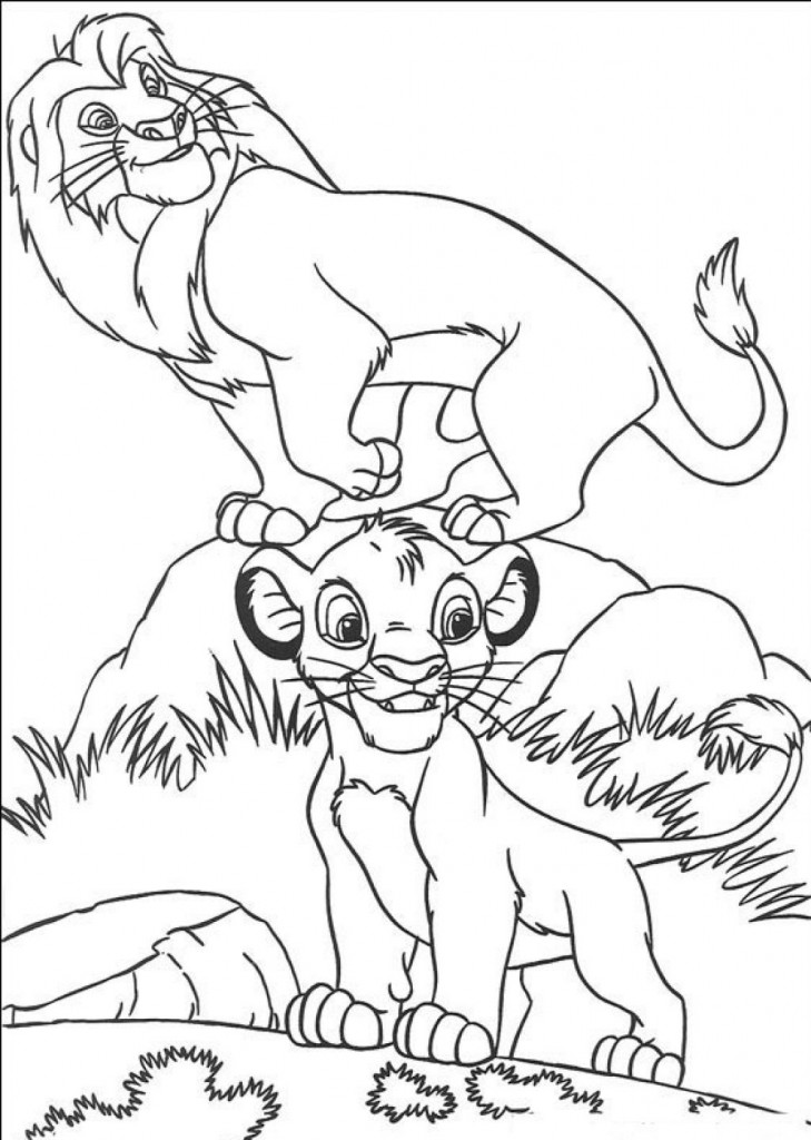 Printable Simba Coloring Pages