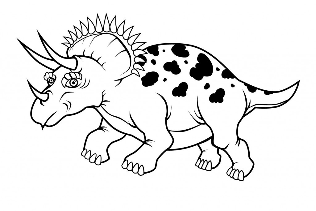 Printable Triceratops Coloring Pages