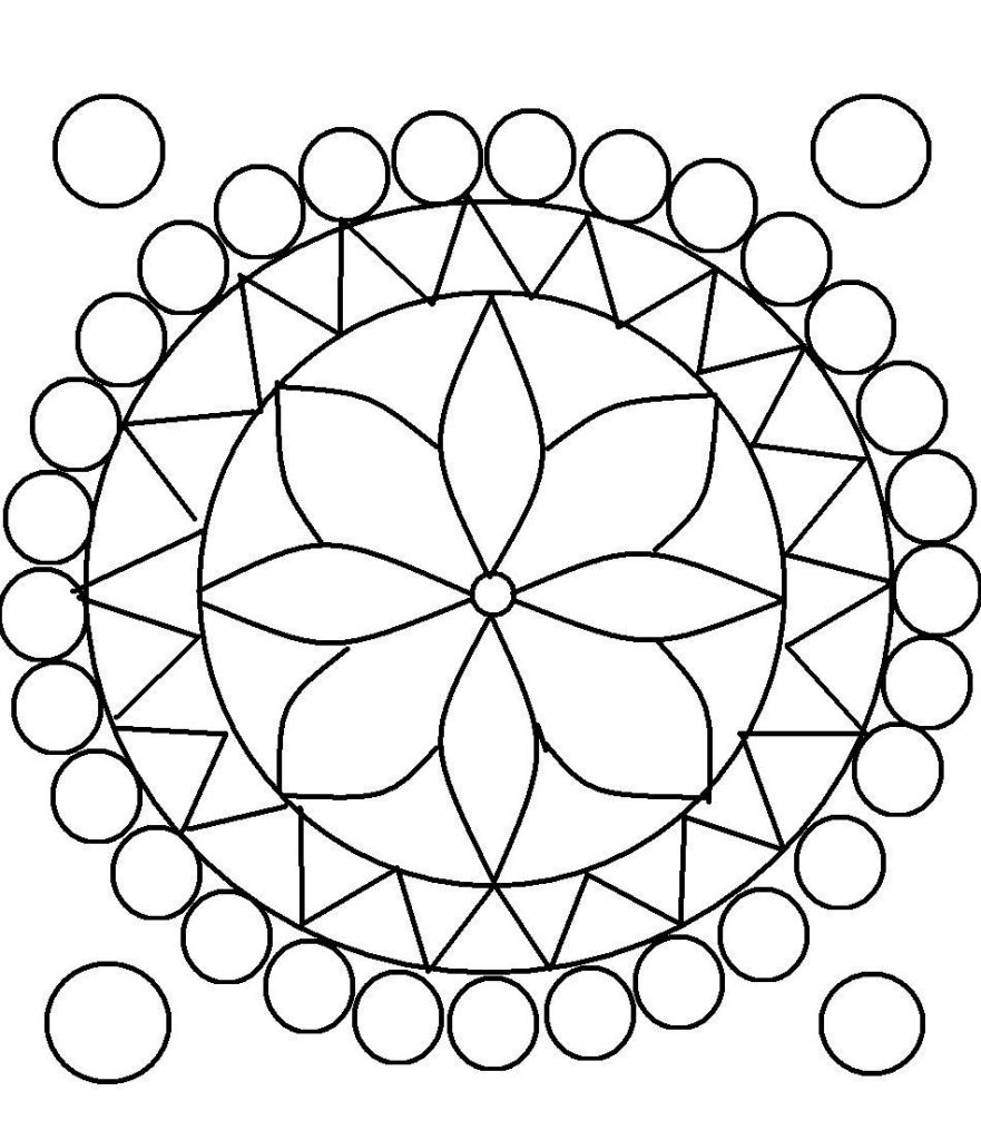 Rangoli Coloring Pages