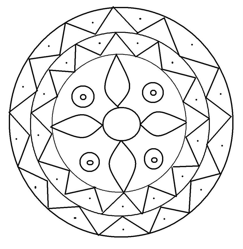 Free Printable Rangoli Coloring Pages For Kids