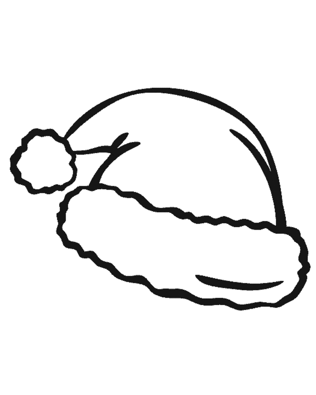 Free Printable Santa Hat Coloring Pages For Kids