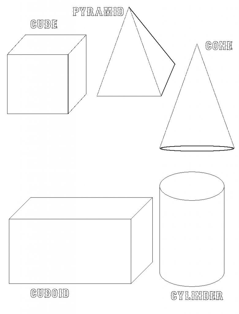 Shapes Coloring Pages For Kids