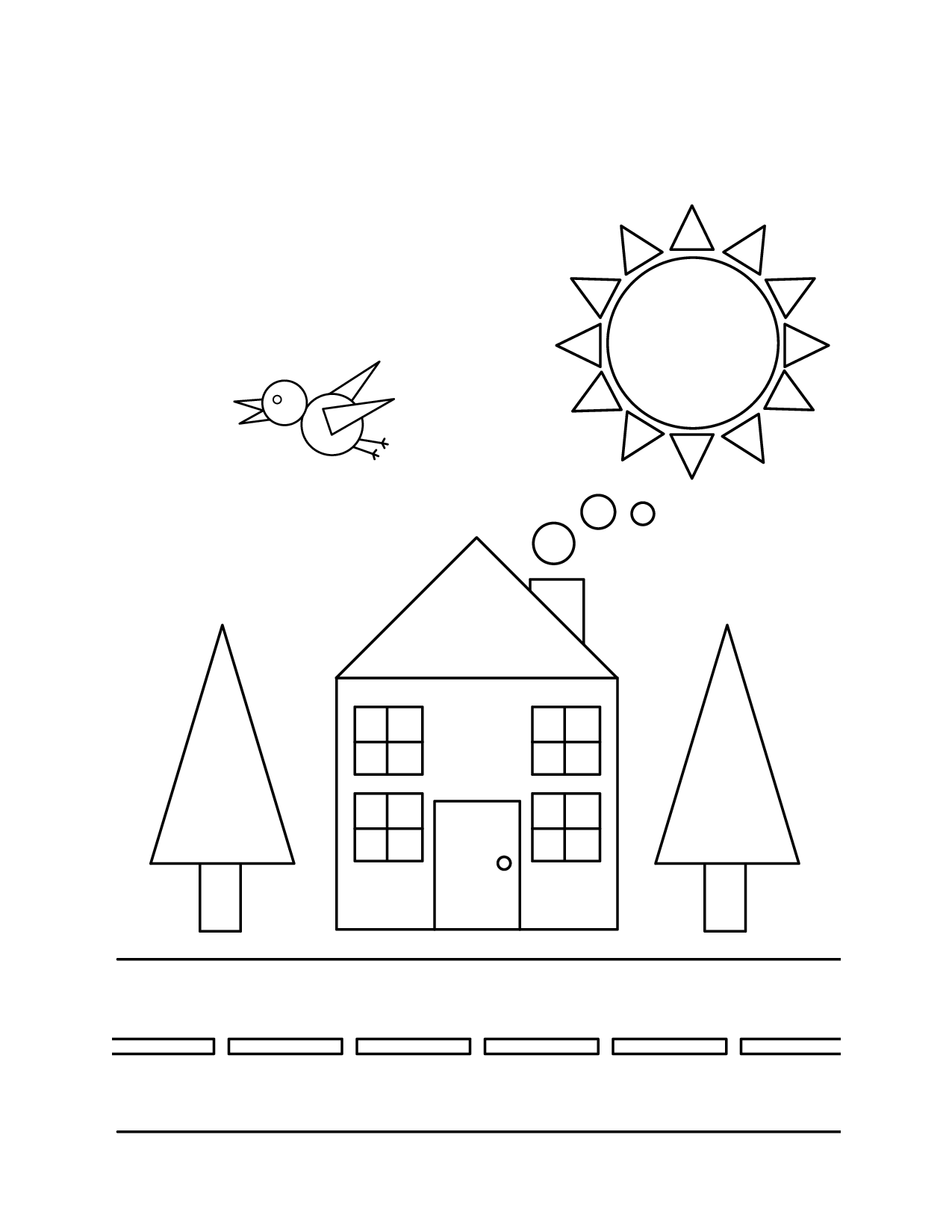 kids shapes coloring pages