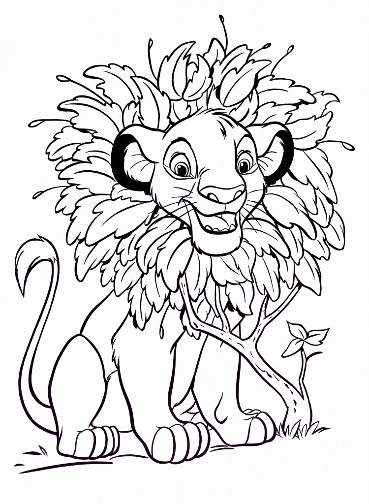 Simba Coloring Page