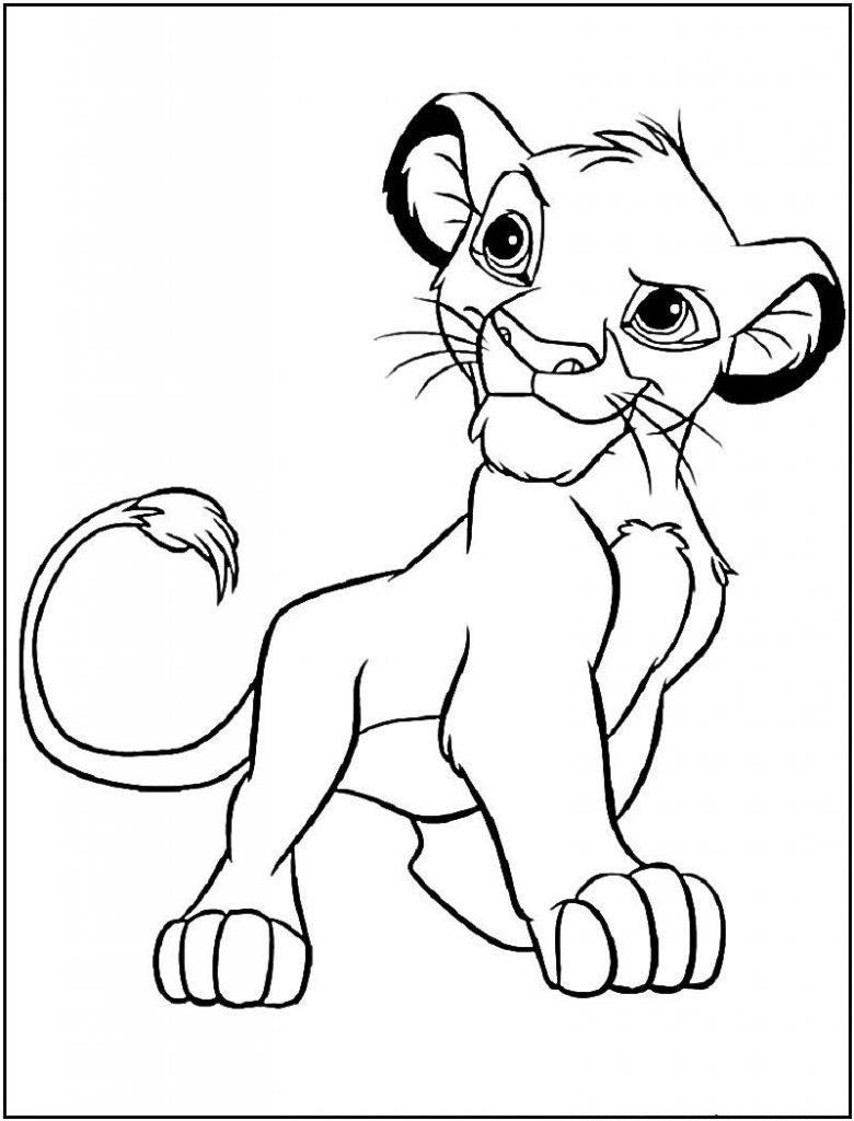 Simba Coloring Pages For Kids 780x1024