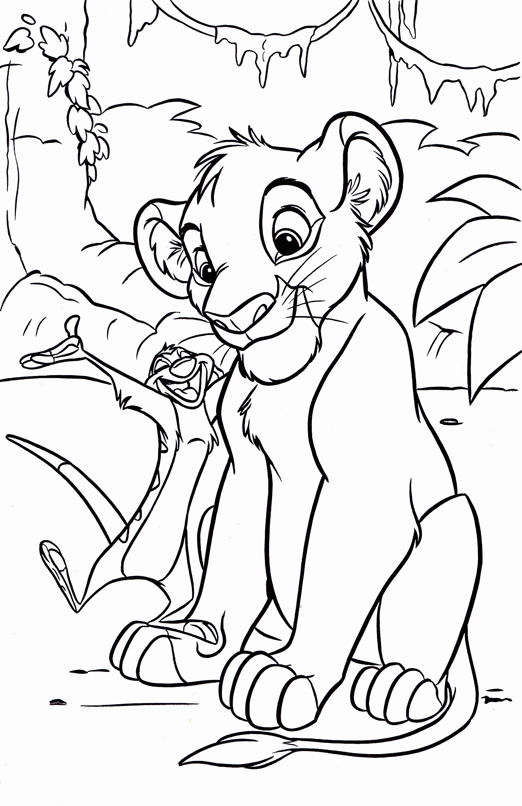 free printable simba coloring pages for kids