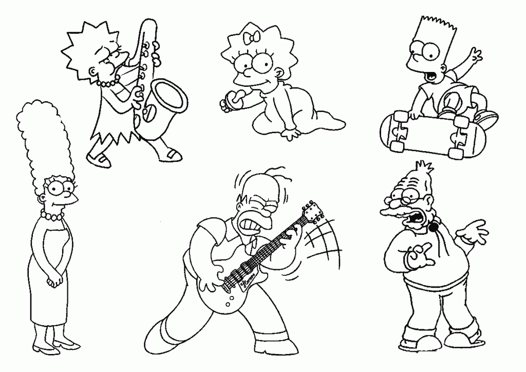 Simpsons Coloring Pages For Kids