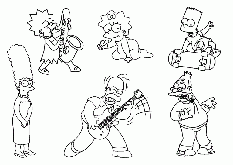 Free Printable Simpsons Coloring Pages For Kids