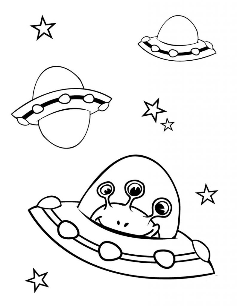 Spaceship Coloring Pages For Kids