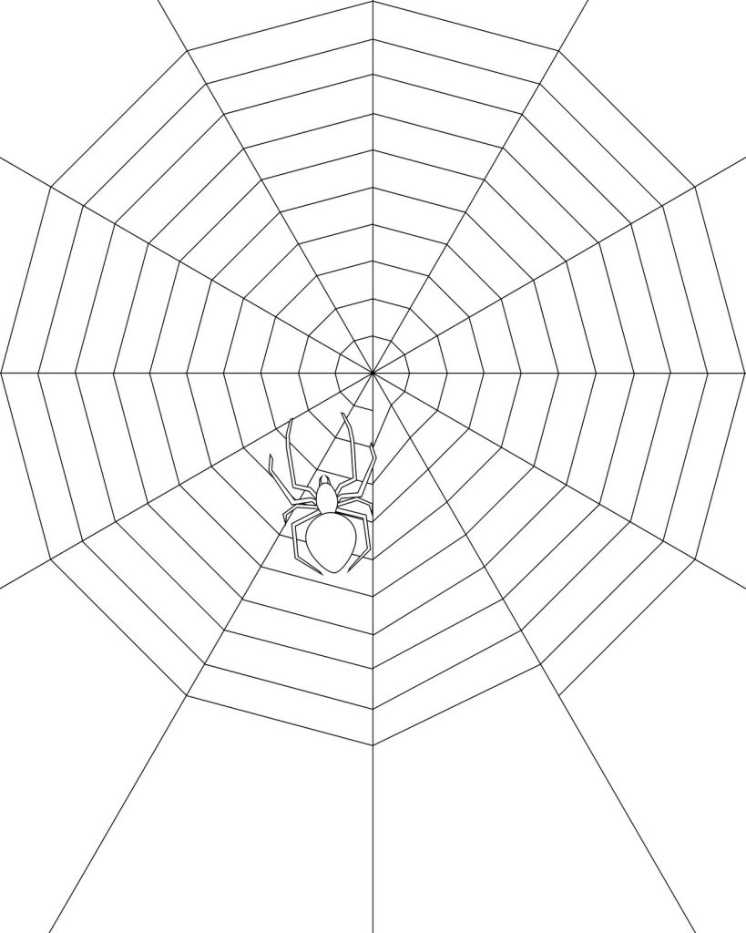 Spider Web Coloring Pages