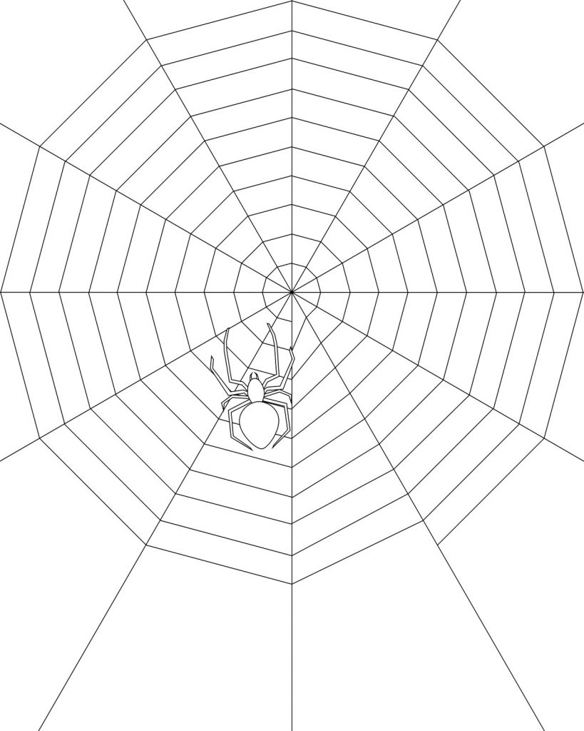 Spider Web Coloring Pages