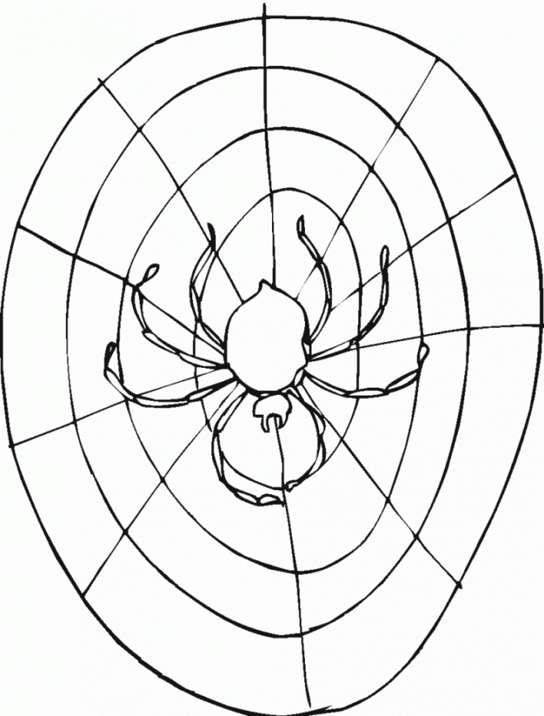 Spider Web Coloring Pages Free Printable