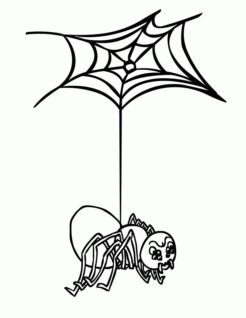Spider Web Coloring Pages Pictures