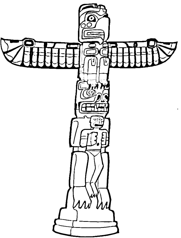 Free Printable Totem Pole Coloring Pages For Kids