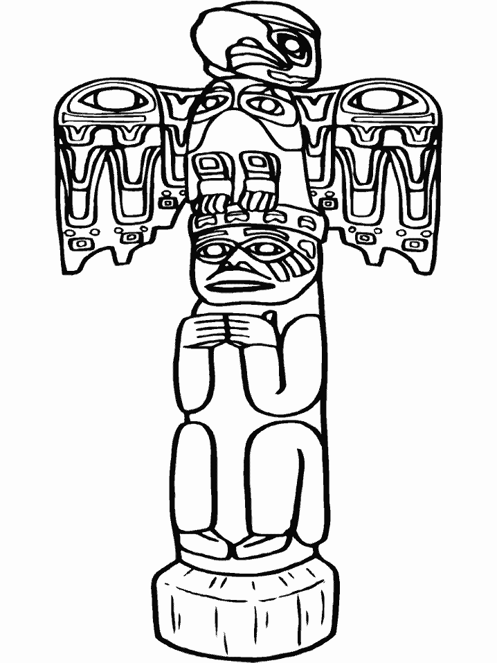 Totem Poles Coloring Pages