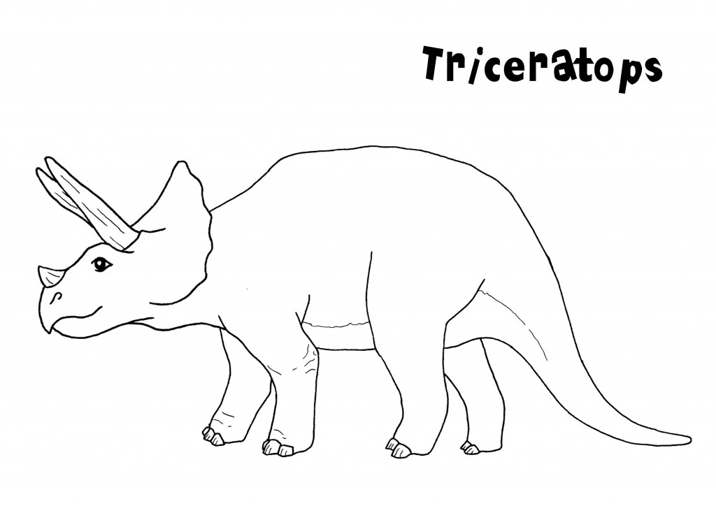 Triceratops Coloring Page For kids