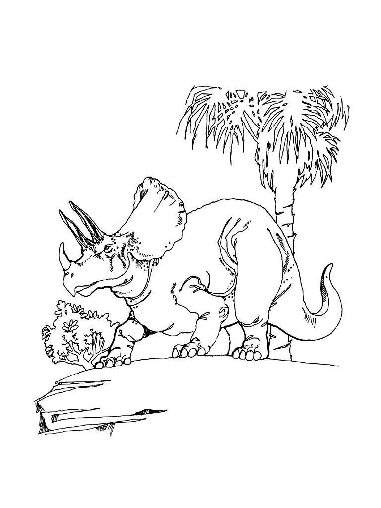 Download Free Printable Triceratops Coloring Pages For Kids