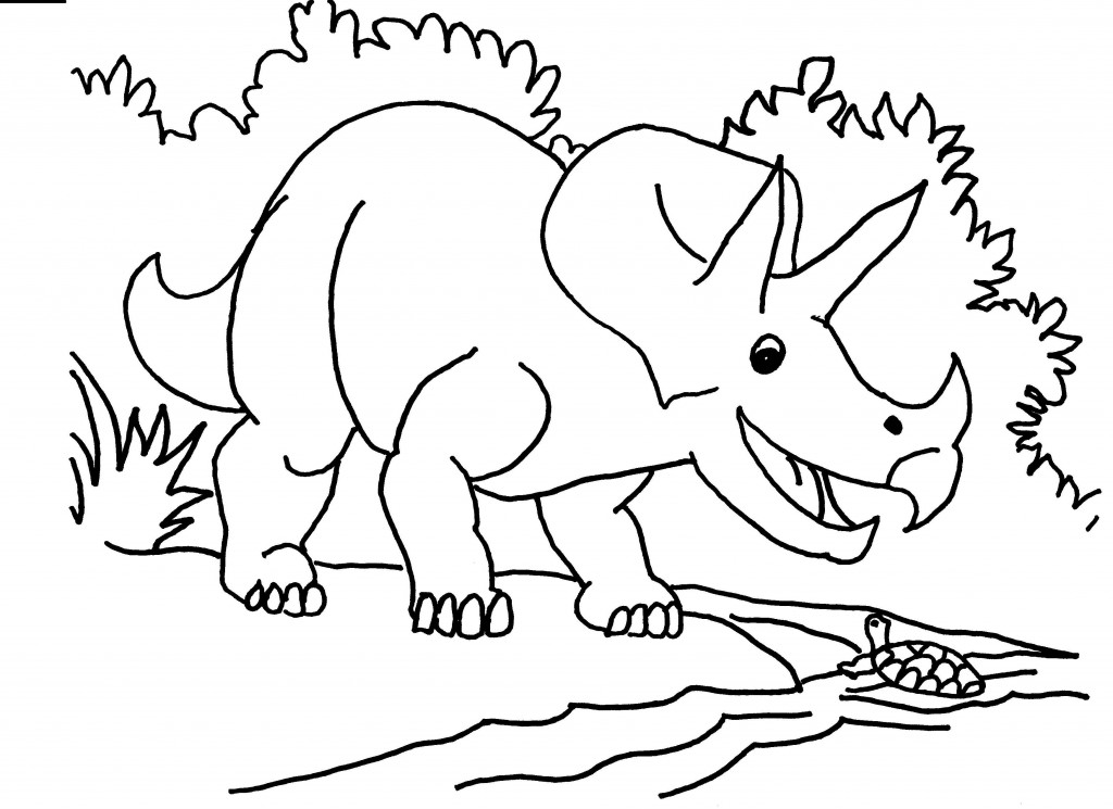 Triceratops Coloring Pages Printable