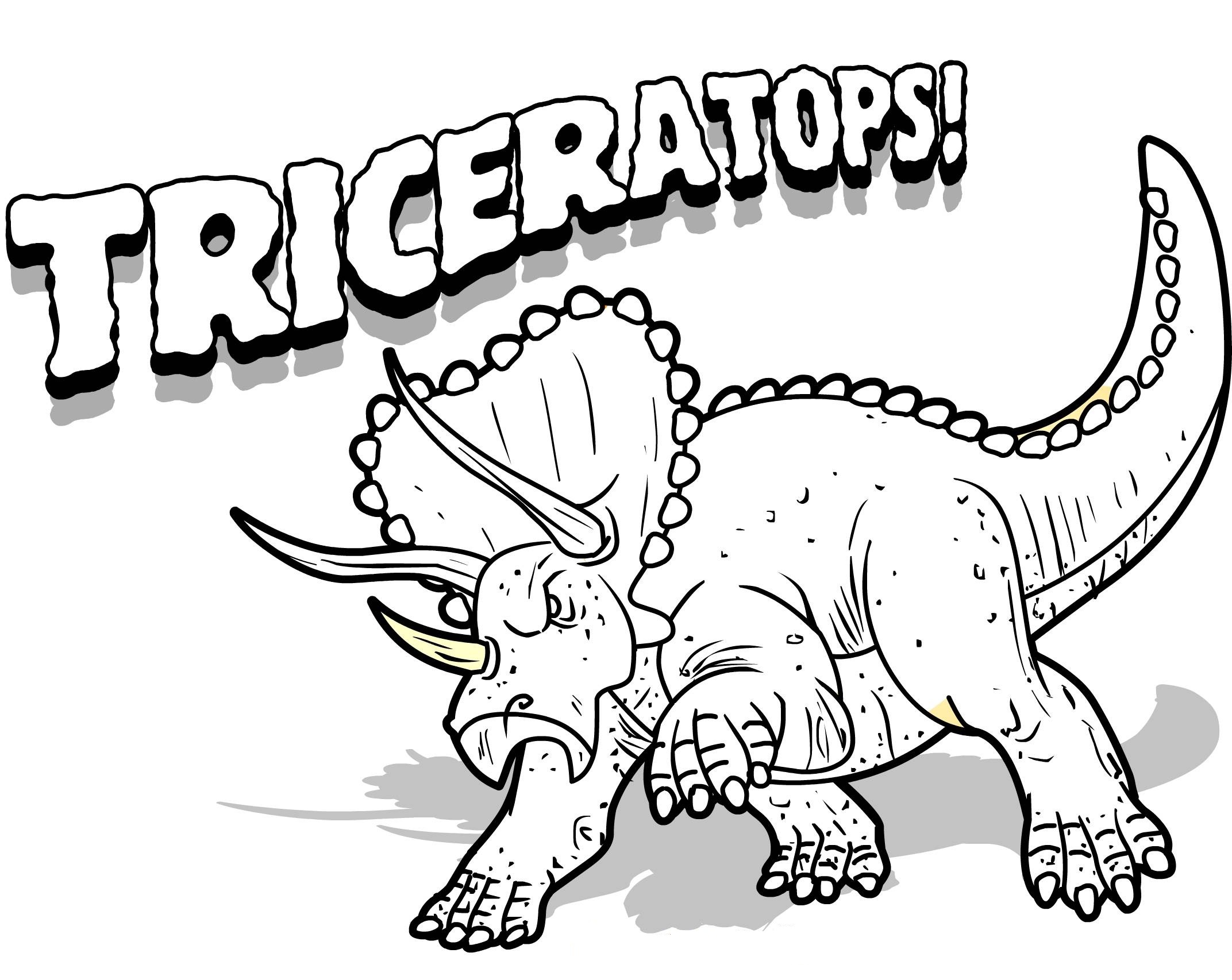 Download Free Printable Triceratops Coloring Pages For Kids