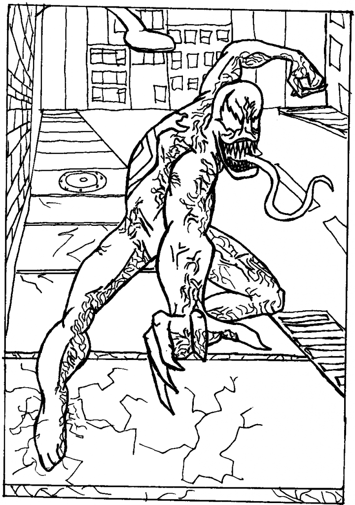 Venom Coloring Pages For Kids