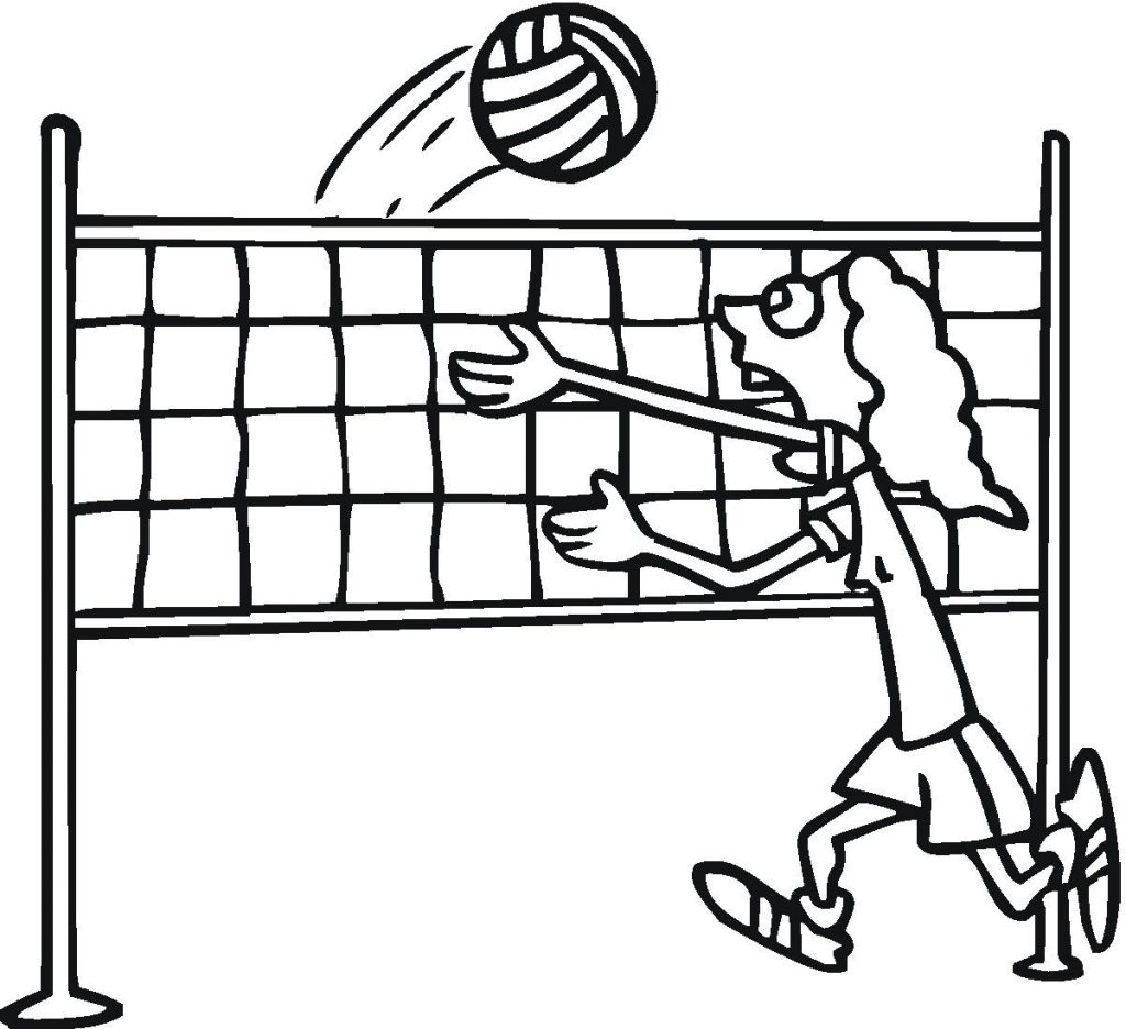 Volleyball Coloring Pages For Kids