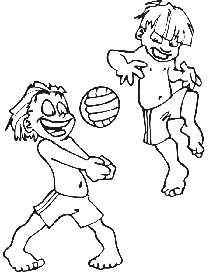 Volleyball Coloring Pages Free For Kids