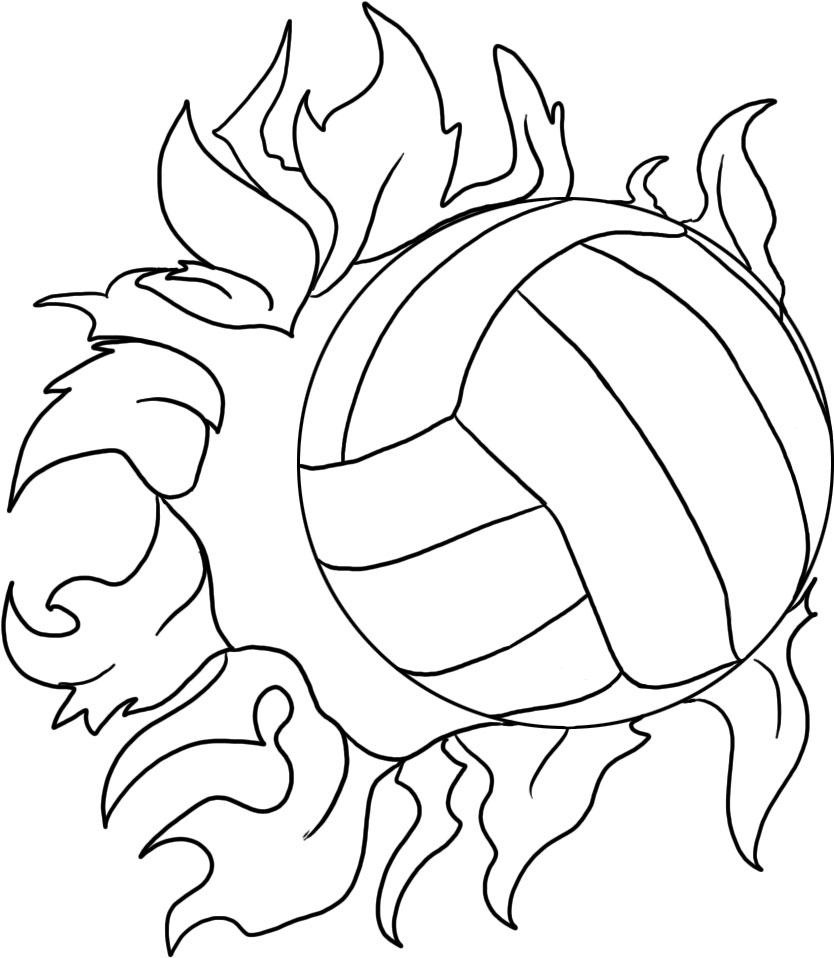 Volleyball Girl Coloring Page Coloring Pages