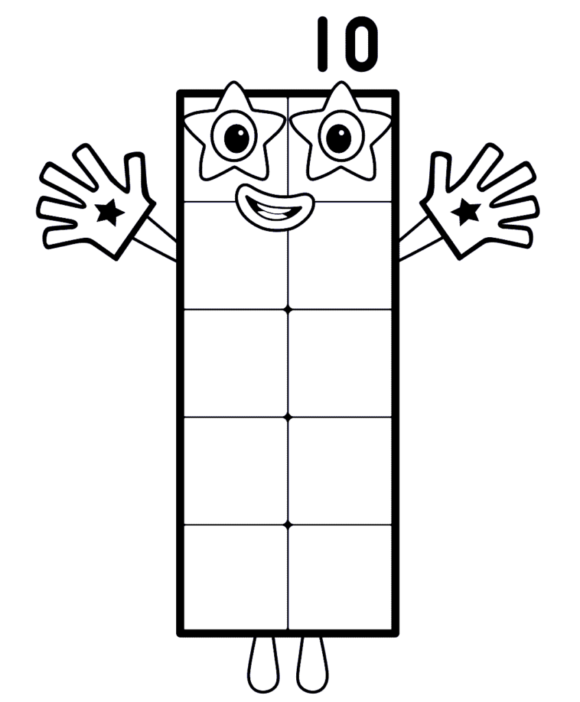 10 Square Rectangle Coloring Page