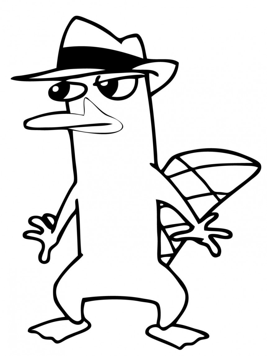 Perry the platypus coloring pages