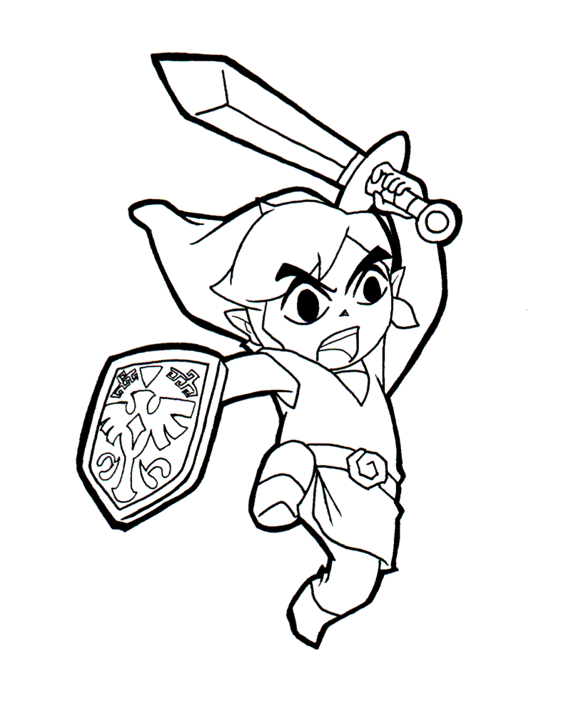 Baby Link Coloring Page