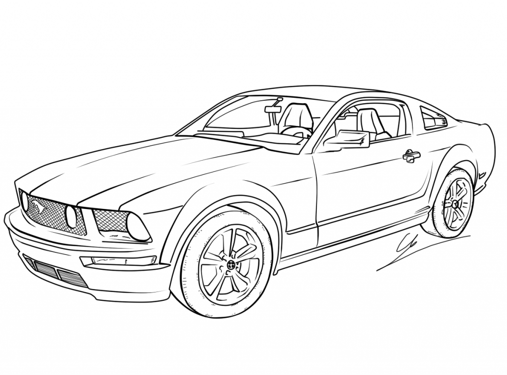 Coloring Pages of Mustang