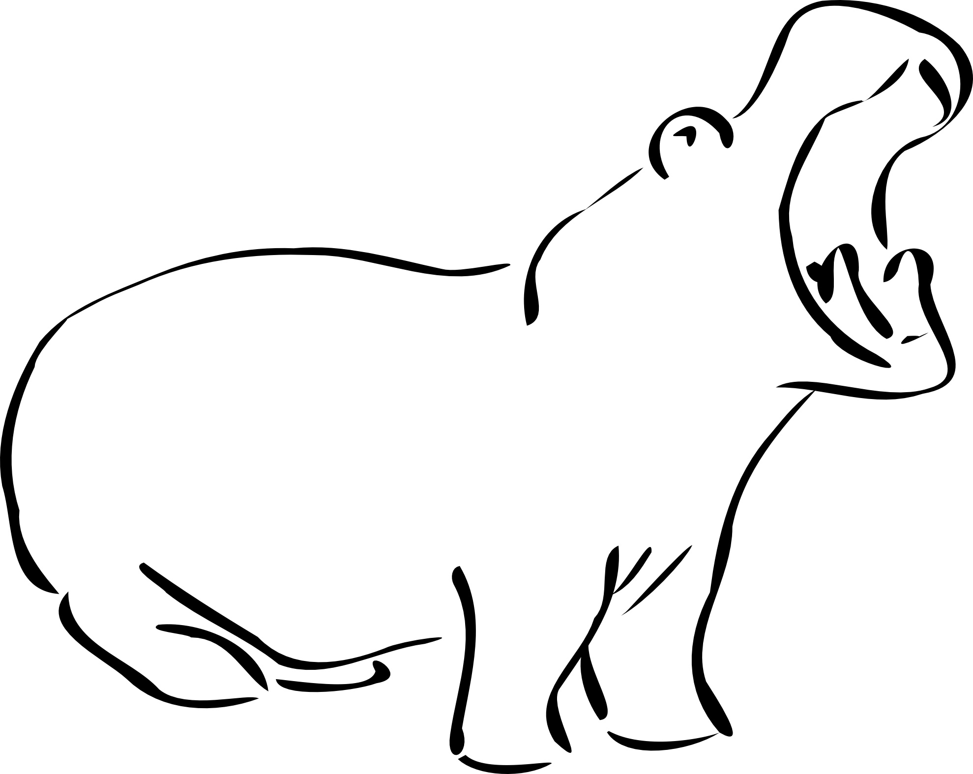 Free Printable Hippo Coloring Pages For Kids