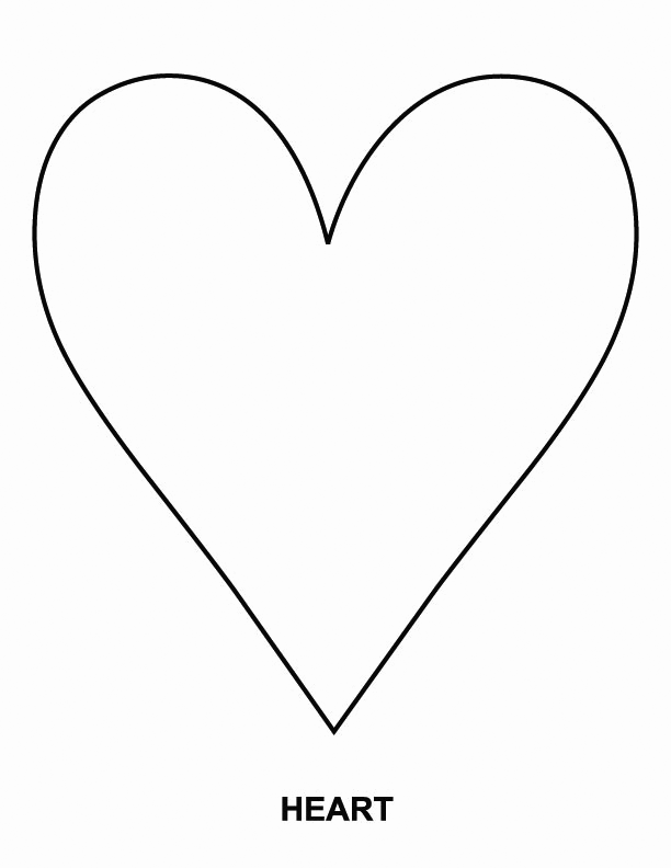 Heart Shape Coloring Page