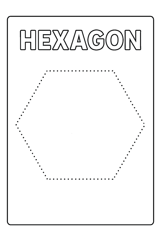 Hexagon Shape Coloring Page
