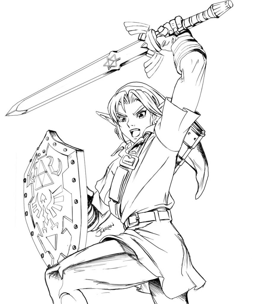 Legend Of Zelda Coloring Pages