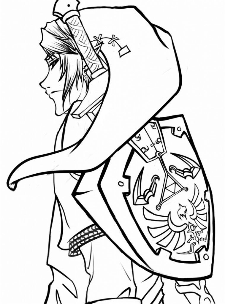 Legend Of Zelda Link Coloring Page