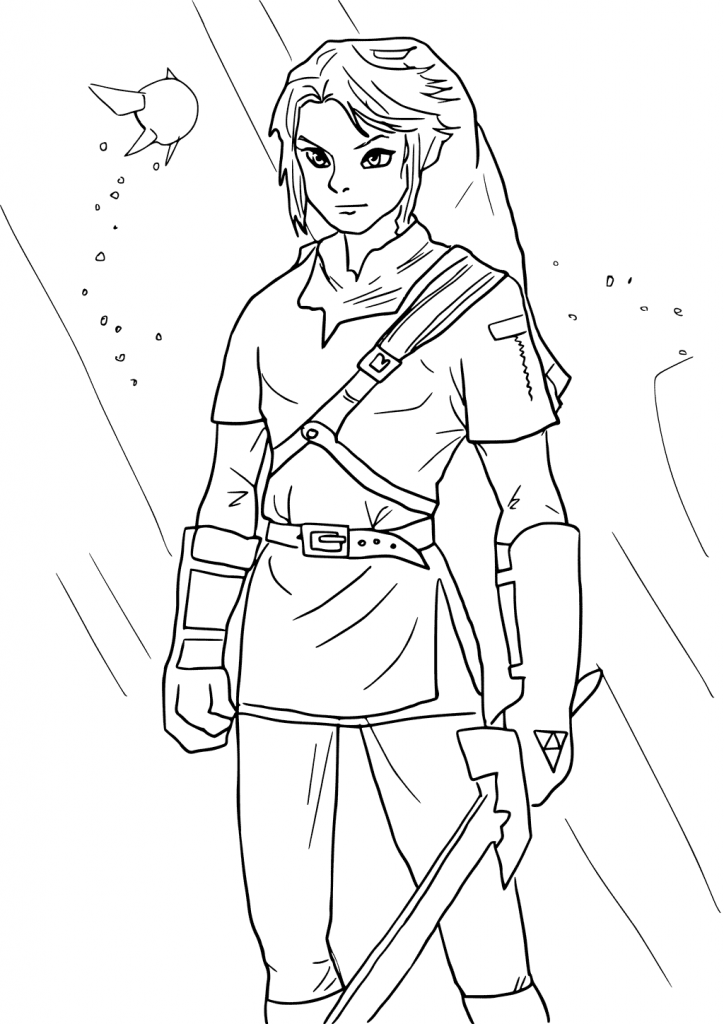 Link Legend Of Zelda Coloring Pages