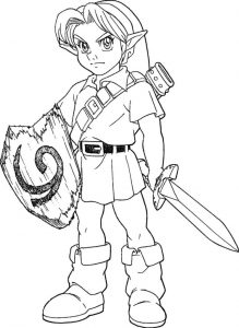 free printable zelda coloring pages for kids