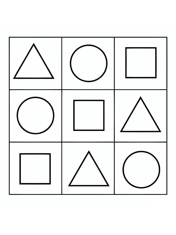 Match The Shapes Coloring Page