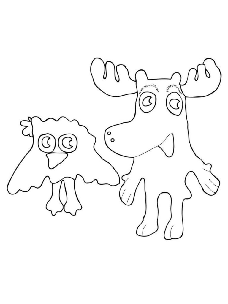 Moose Coloring Pages For Kids