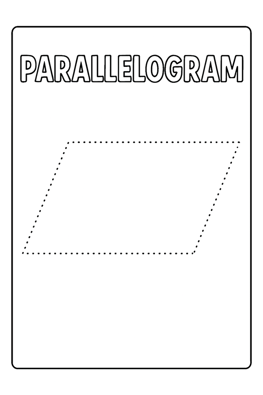 Parallelogram Shape Coloring Page