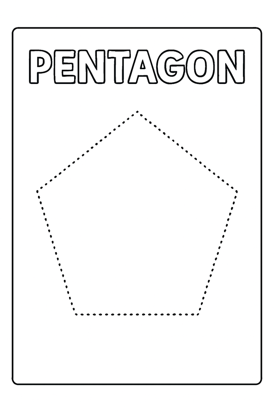 Pentagon Shape Coloring Page