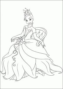 Free Printable Princess Tiana Coloring Pages For Kids